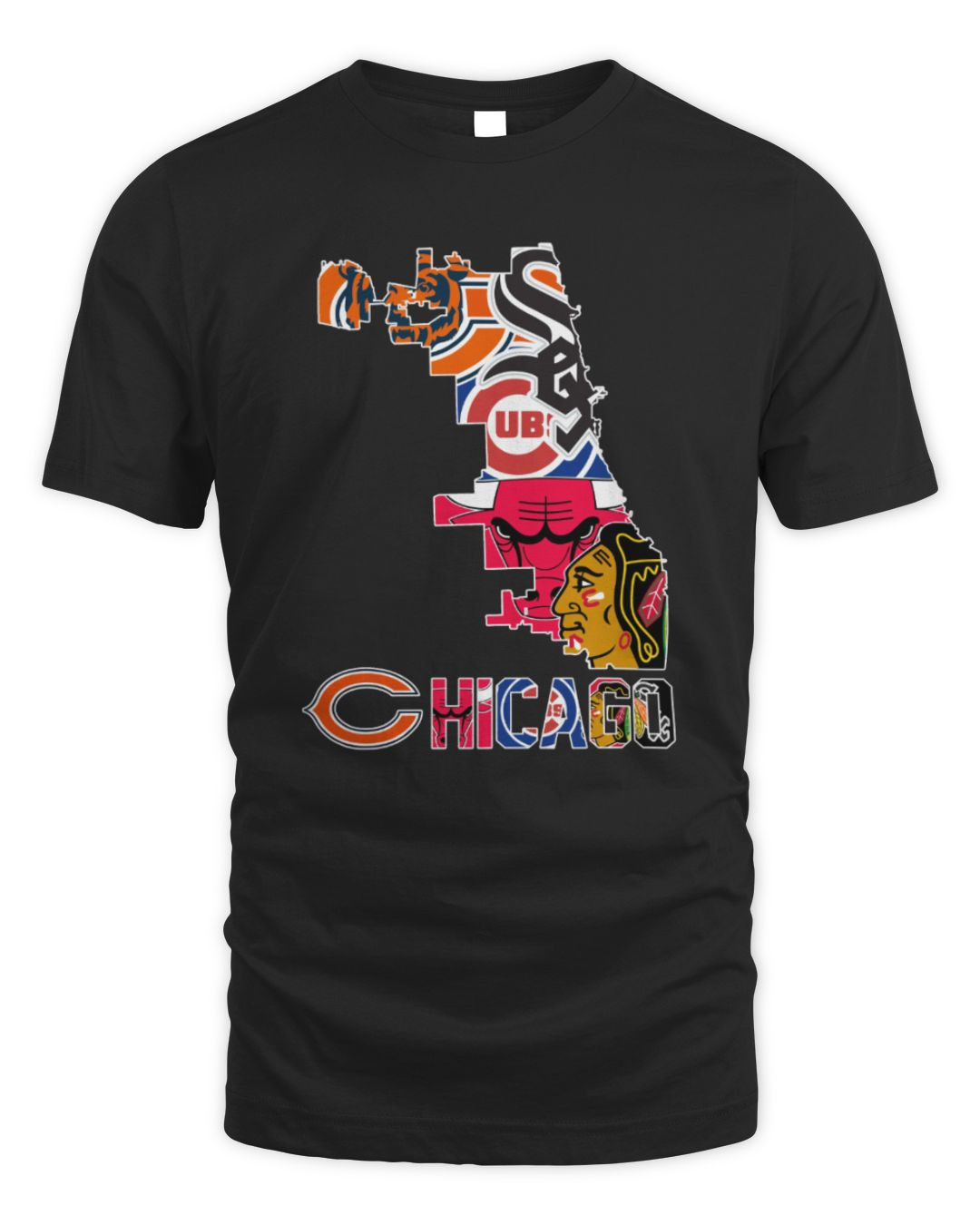 Official Chicago Map Sports Teams Logo Shirt