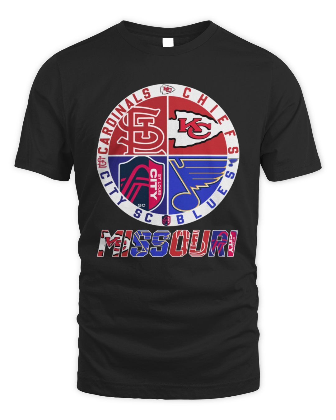 New Missouri Cardinals Chiefs Blues And City Sc T Shirt