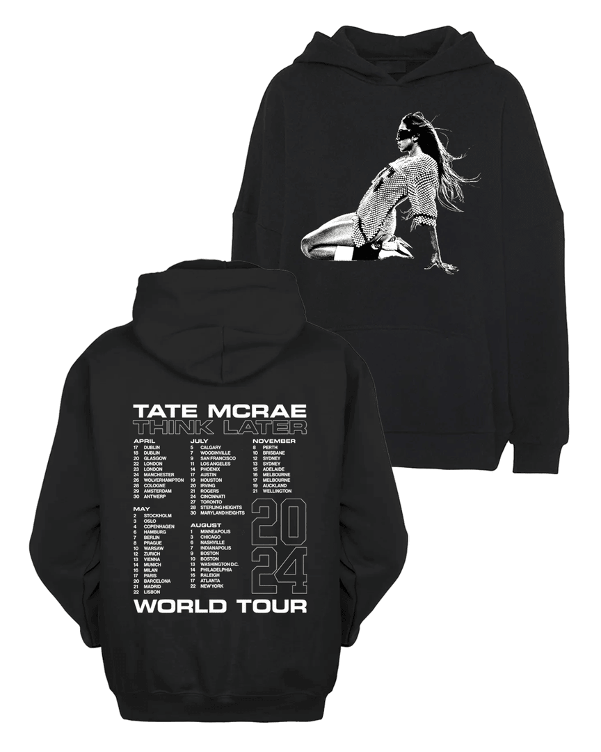 New Tate Mcrae Merch Think Later World Tour Hoodie