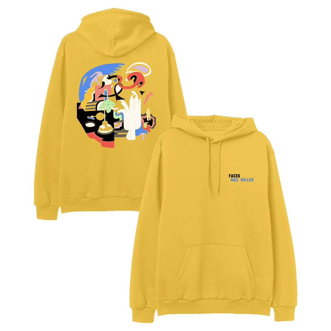 Mac Miller Merch Faces Hoodie