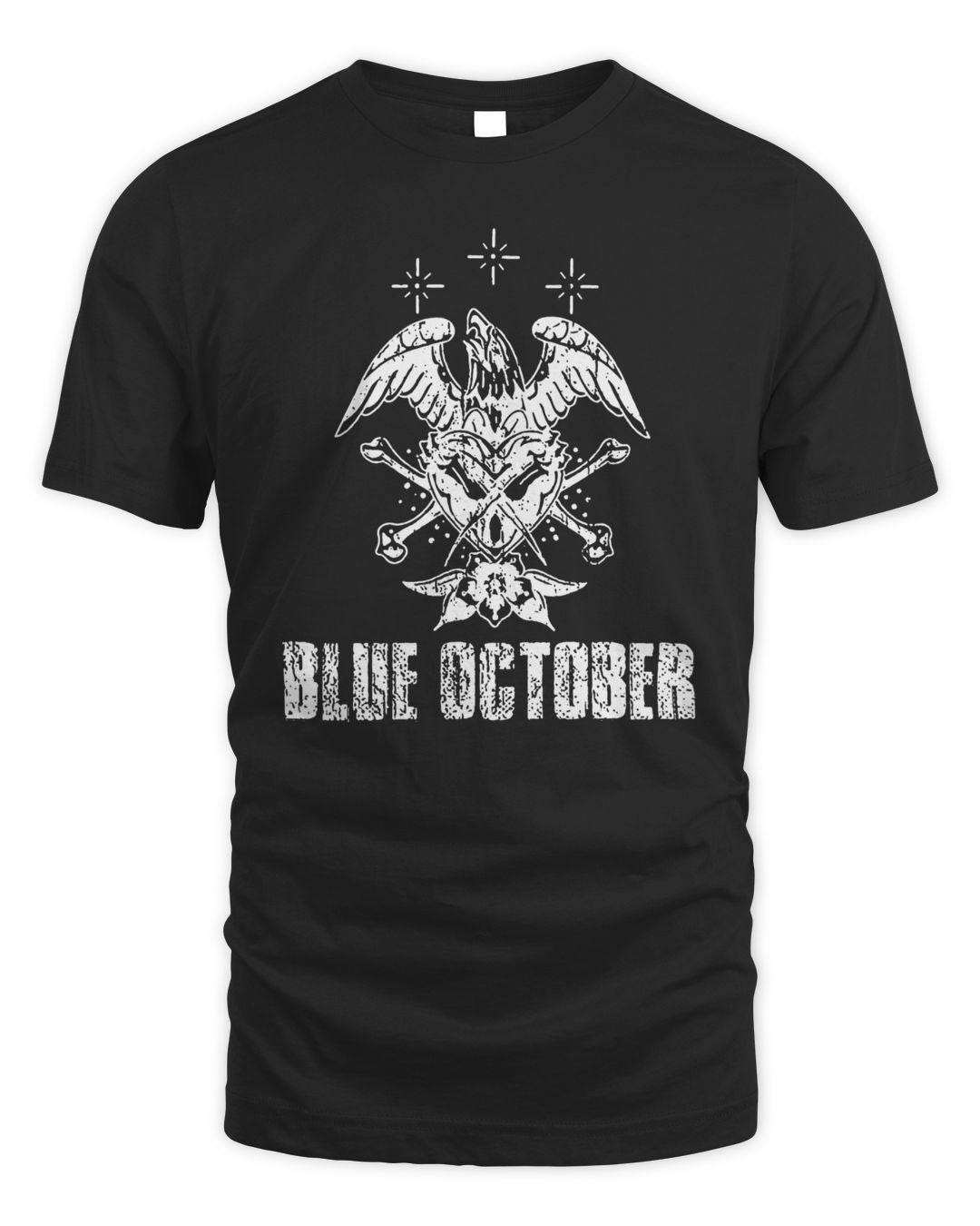 Blue October Merch Heart Eagle Splatter T-shirt