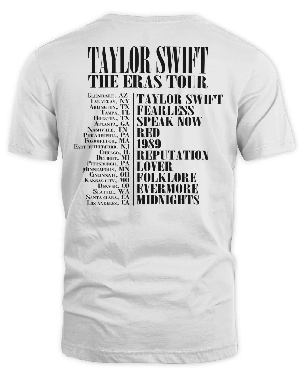 Taylor Swift Merch The Eras Tour Shirt