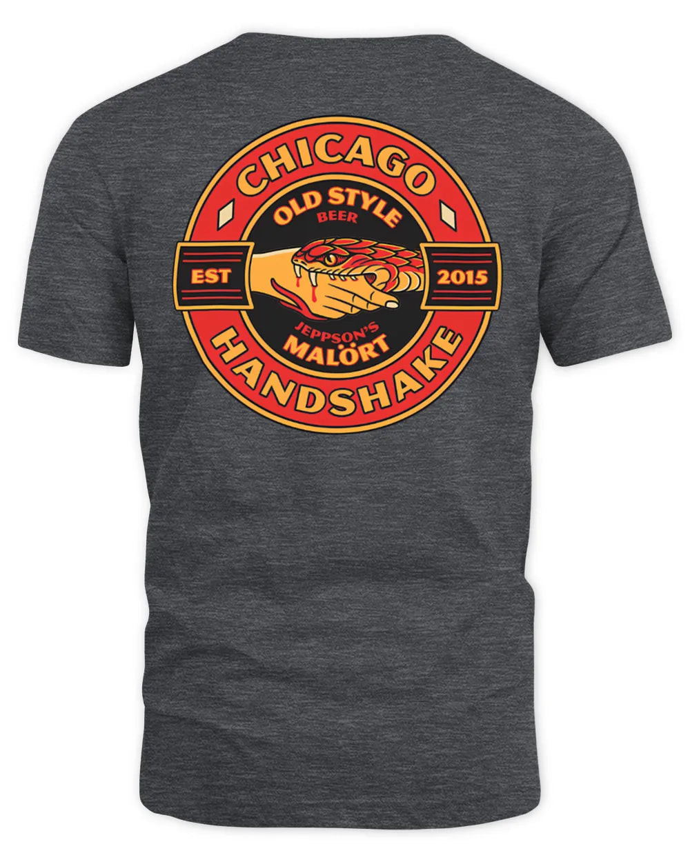 Official Chicago Handshake Old Style Beer Jeppson's Malort Logo Hoodie