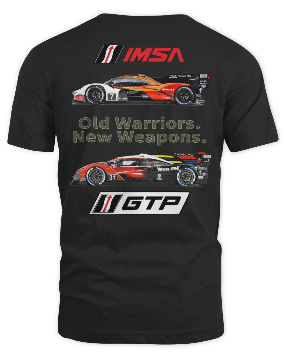New Imsa Merchandise Gtp Old Warriors New Weapons Shirt