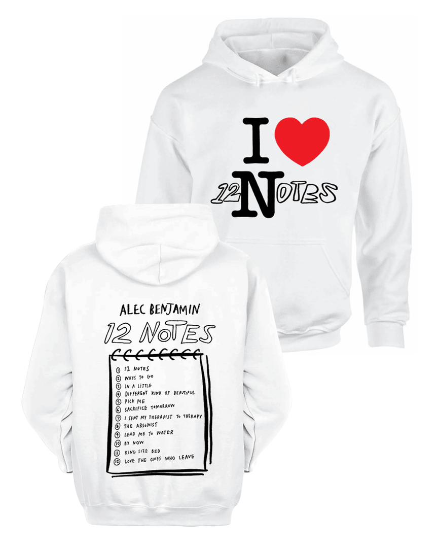Official Alec Benjamin 12 Notes Hoodie