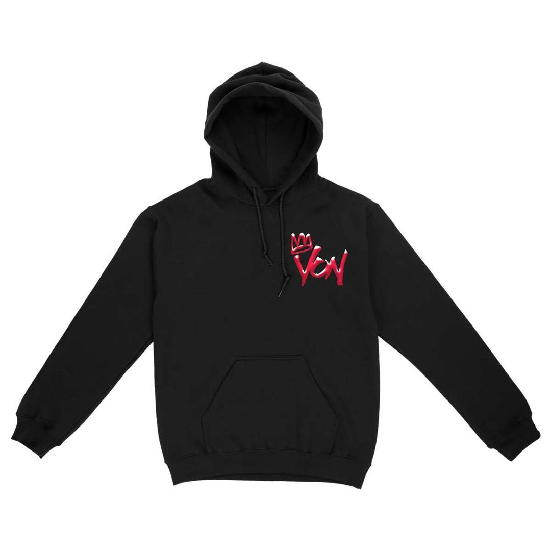 New King Von Merch Top Of The World Black Hoodie