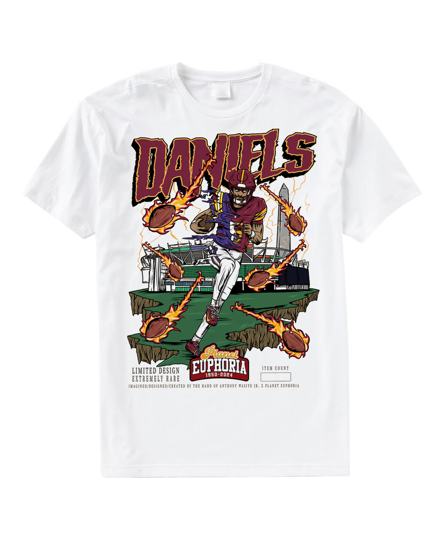 Jayden Daniels Washington Commanders Football Planet Euphoria 1950-2024 T Shirt