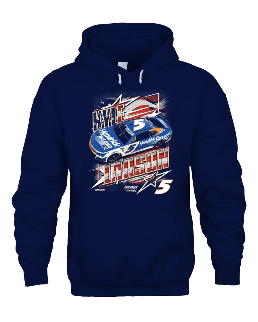 New Kyle Larson Hendrick Motorsports Team Collection Hendrickcars Motor Sports Patriotic Car Hoodie