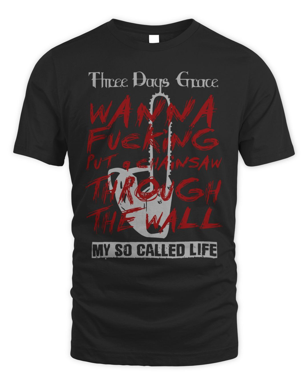 New Three Days Grace Merch Explosions Chainsaw Shirt