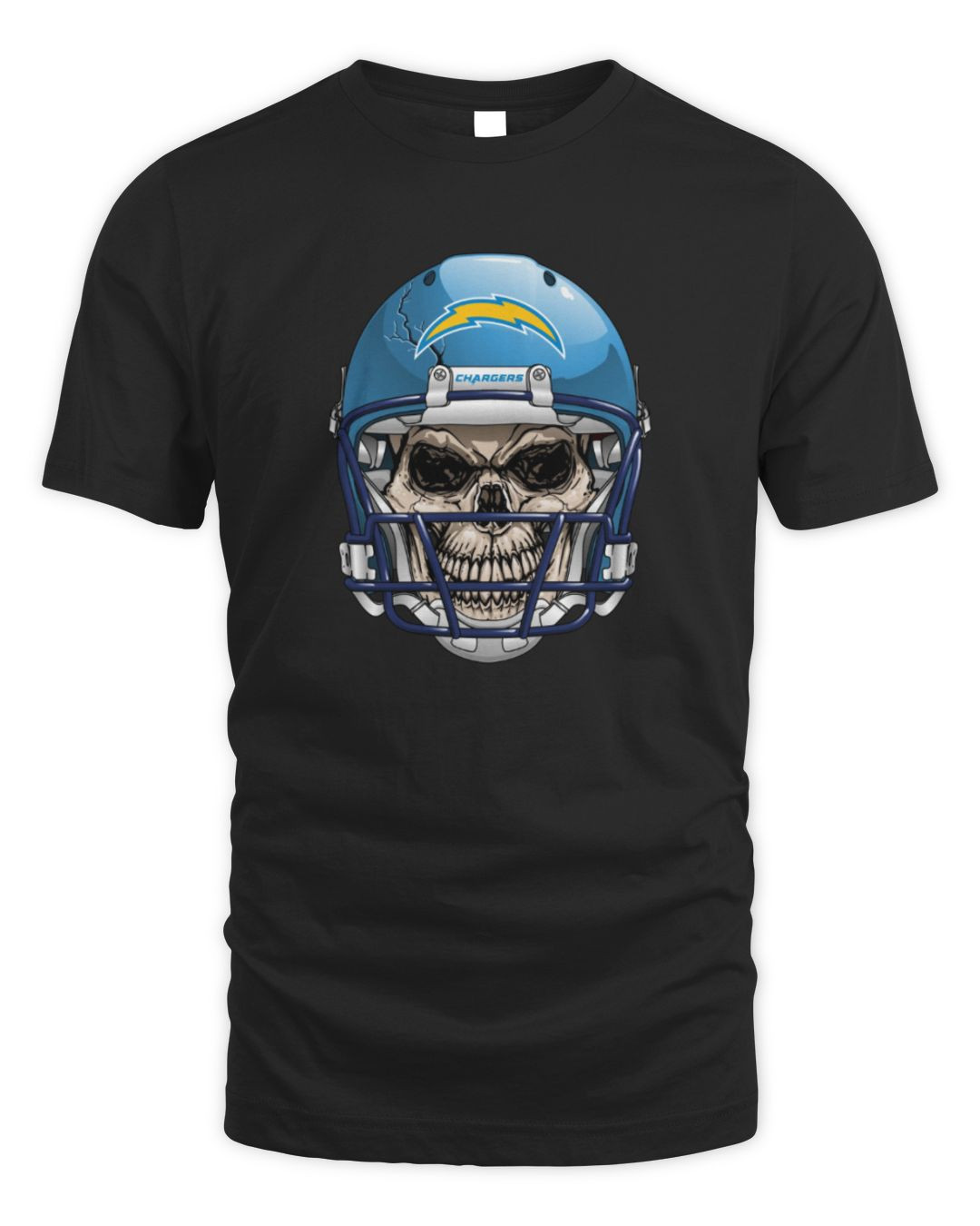 New Los Angeles Chargers Skull Helmet Shirt