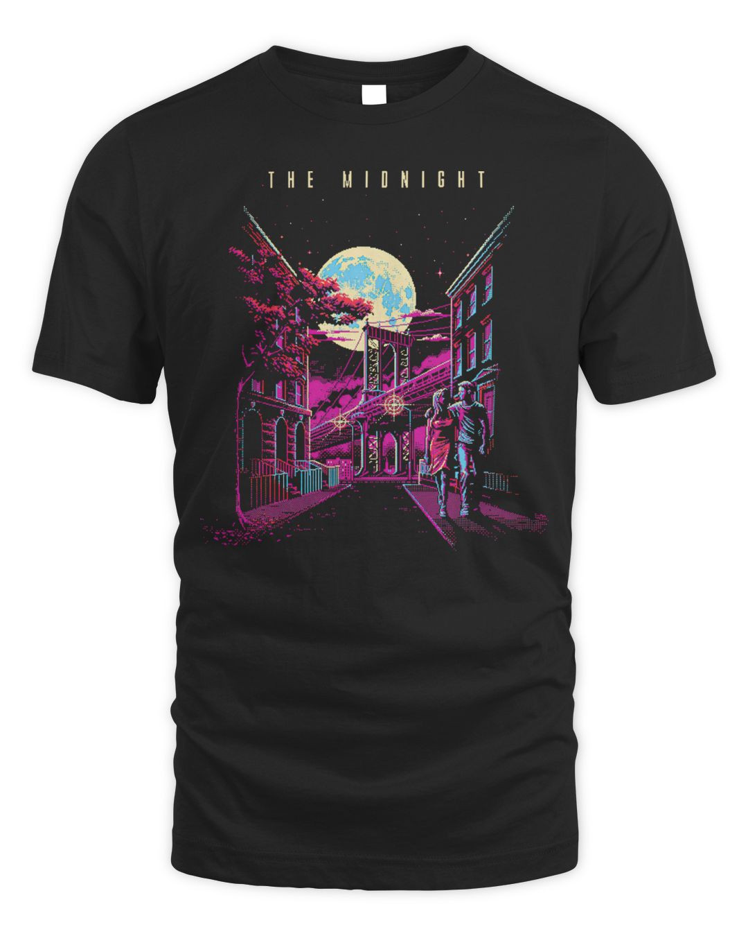 New The Midnight Merch 8-bit Tour Shirt