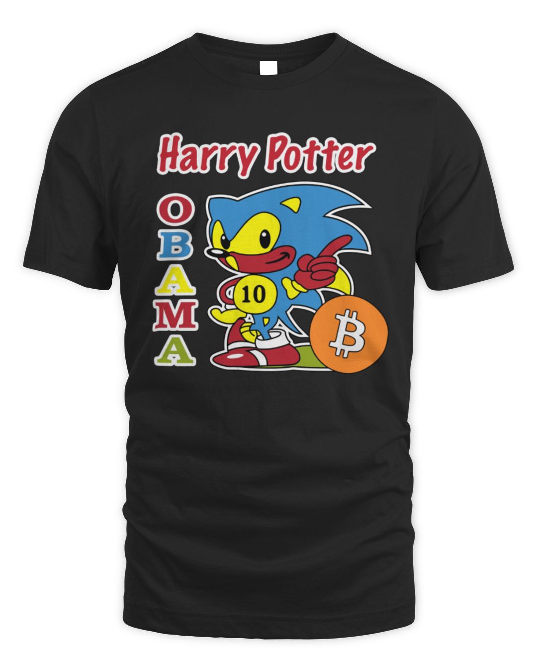 New Harry Potter Obama Sonic 10 Inu Shirt Black
