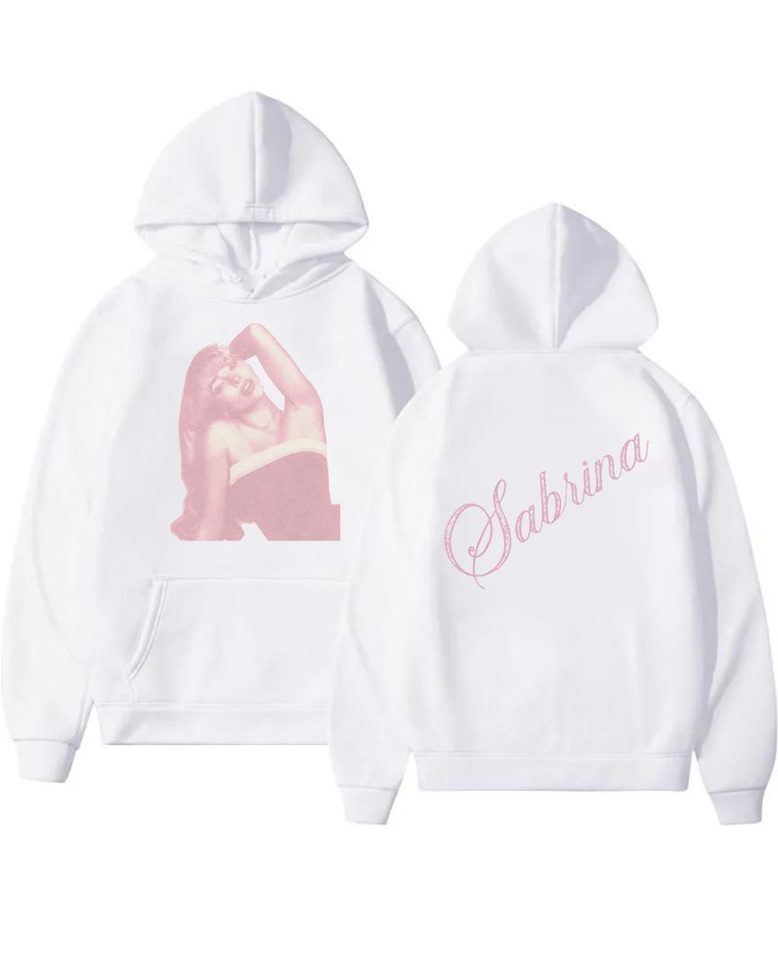 New Sabrina Carpenter Merch Espresso Photo Hoodie White