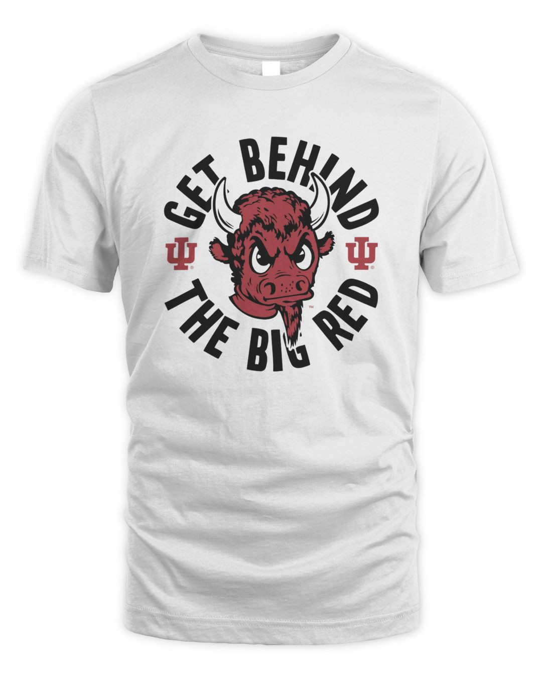 New Iu Get Behind The Big Red Bison Tee