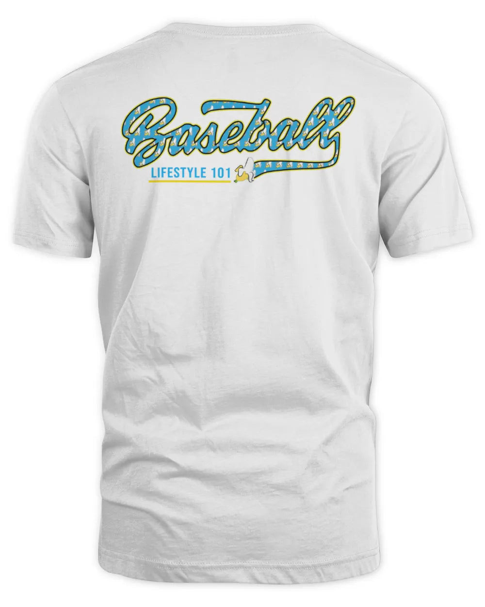 Baseball Lifestyle 101 Banana Youth T Shirt White
